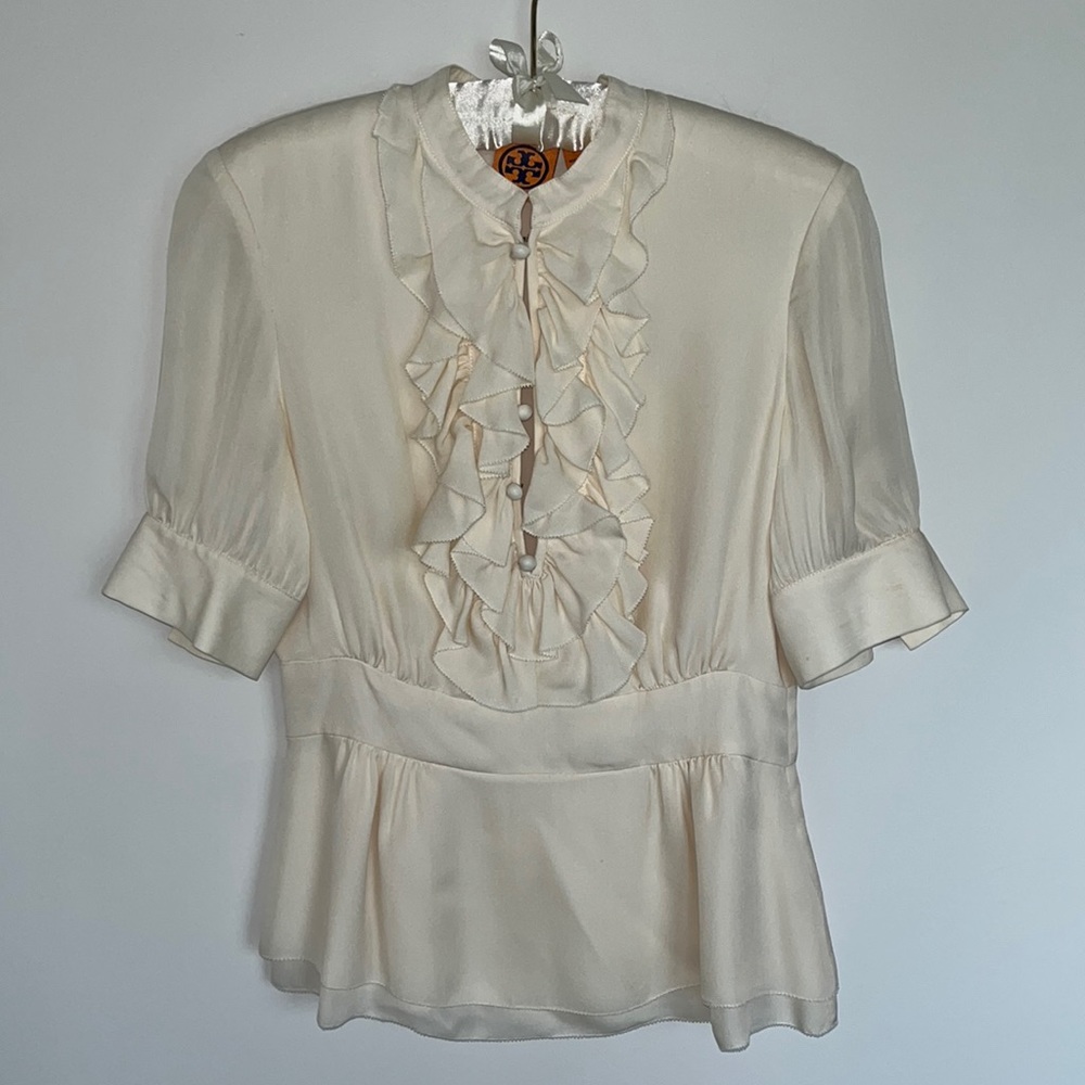 Tory Burch ivory blouse size 4